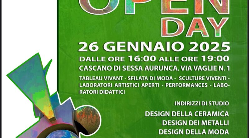 SESSA AURUNCA / CASCANO – Open Day al Liceo Artistico, questo pomeriggio un viaggio intenso nell’arte in tutte le sue forme